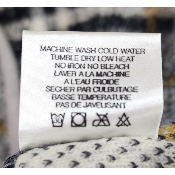 Adrienne Vittadini Vest Womens Large Gray Plaid Button Up Pockets Vintage USA - Picture 9 of 9